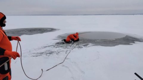 На Волге в Килемарском районе произошла трагедия — пенсионер провалился под лёд и погиб